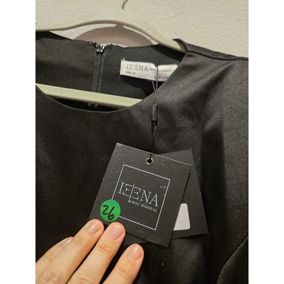 Mac Duggal Women's Long Sleeve Draped Structured Bow Gown Black Size 16 Formal - Picture 13 of 16